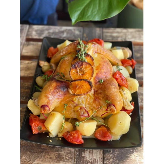 POLLO CAMPERO RELLENO CON FOIE...